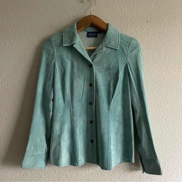 Pendleton Suede Button Up Shacket - Picture 1 of 12